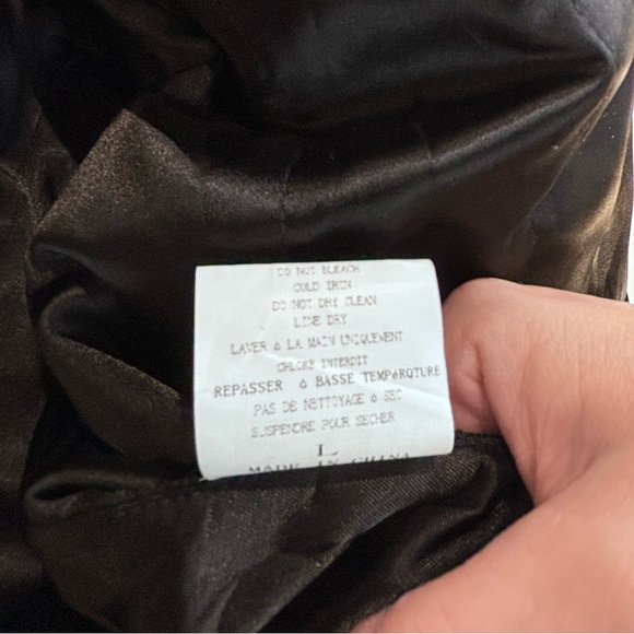 SISSY ME VELVET COAT Sz L Floral Embroidery Funnel Collar Puffer Style NEW - Picture 12 of 12